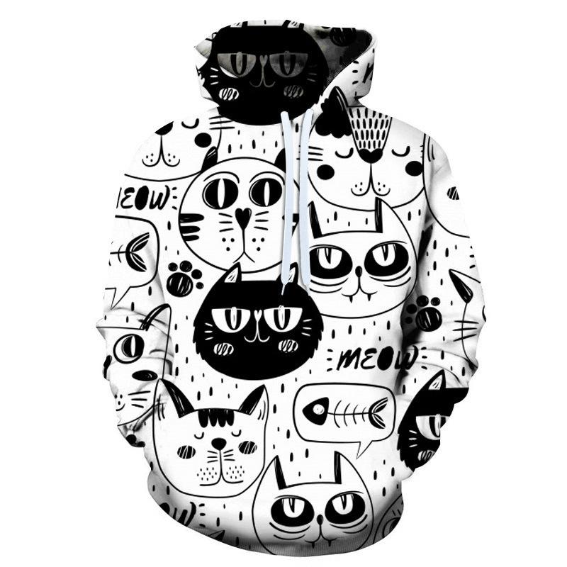 

Autumn Animal Cat Pattern 3D Printed Hoodies Fashionable Casual Sports Long Sleeved Men s Hooded Sweatshirts 6XL