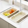 Over The Sink Vegetable Wash Basin Adjustable Colander Strainer Sink Drain Rack  Vegetable Washing