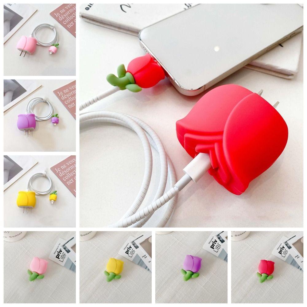 

Cable Protection Tulip Cable Bite Organizer Tulip Data Line Cord Protective Cover Earphone Cable