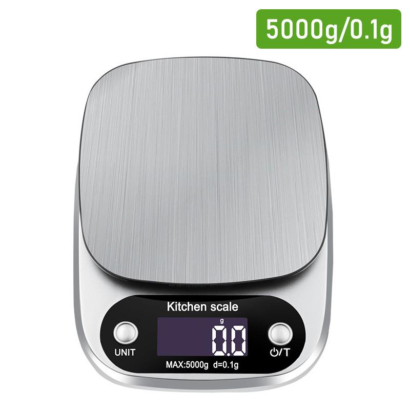 Digital Kitchen Scales 3/5/10kg Stainless Steel Weighing For Food Diet Postal Balance Measuring LCD Precision Electronic Scale