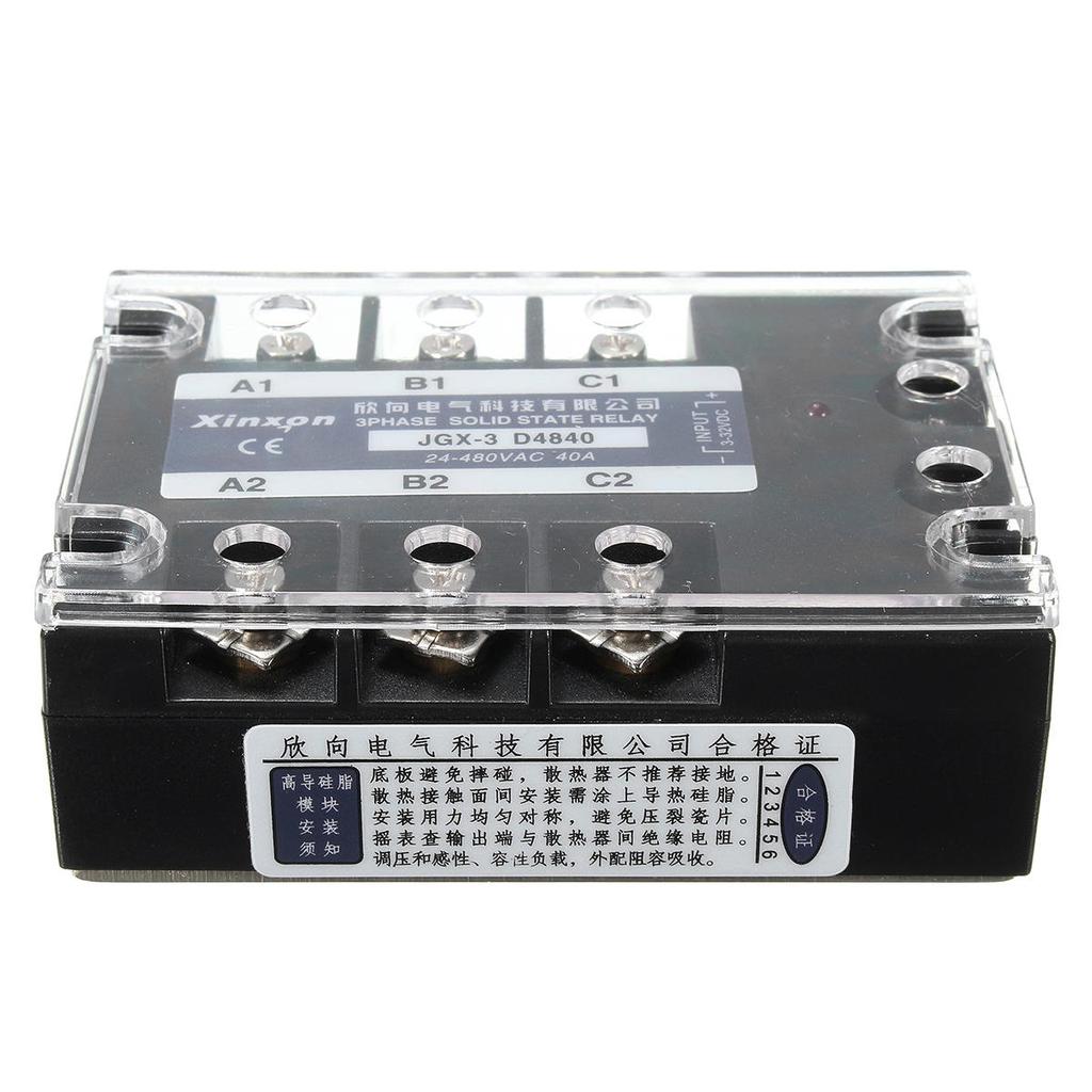 JGX-3 D4840 3PHASE SOLID STATE RELAY SSR DC-AC 40A Input 3-32VDC 24-480VAC