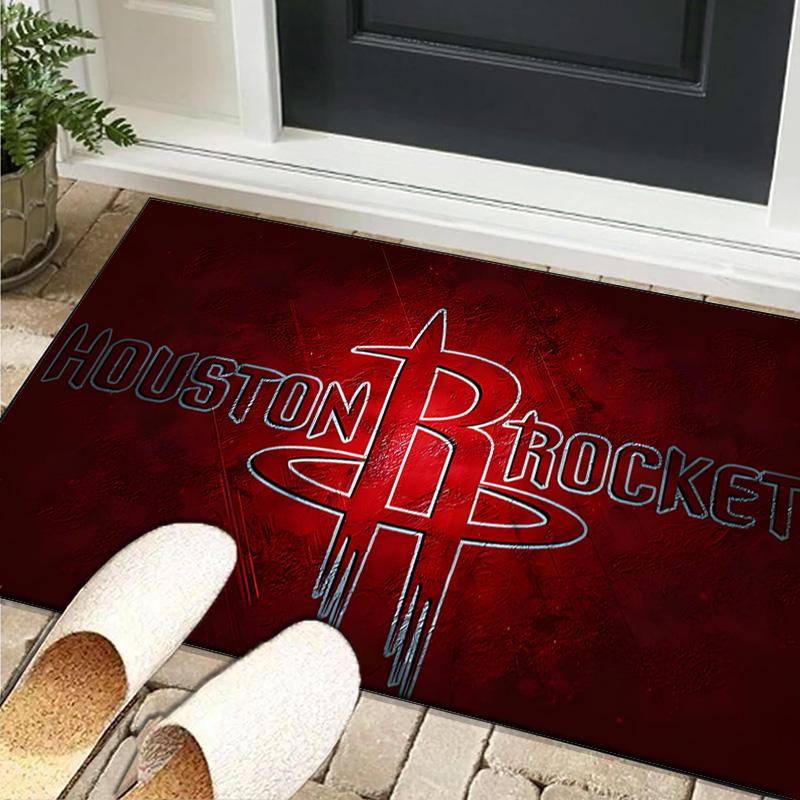 Houston Rockets Area Rug Suitable for Indoor And Outdoor,Carpets for Playroom, Homes, Offices, Living Rooms,Home Decor,Christmas Fan Gift
