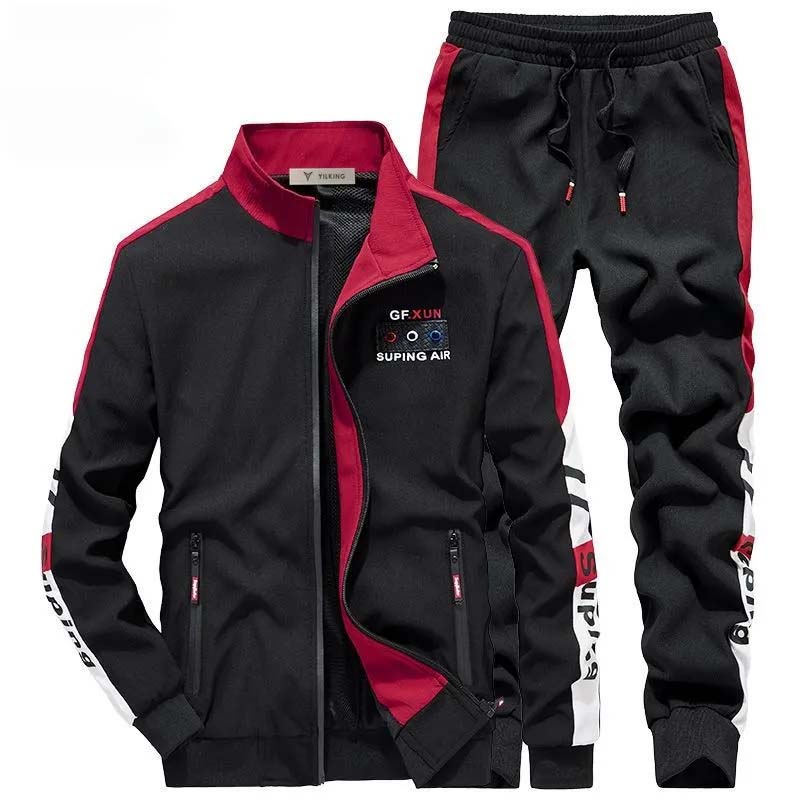 Men's Autumn Casual Workwear Jacket Sports Trousers Two-piece Suit