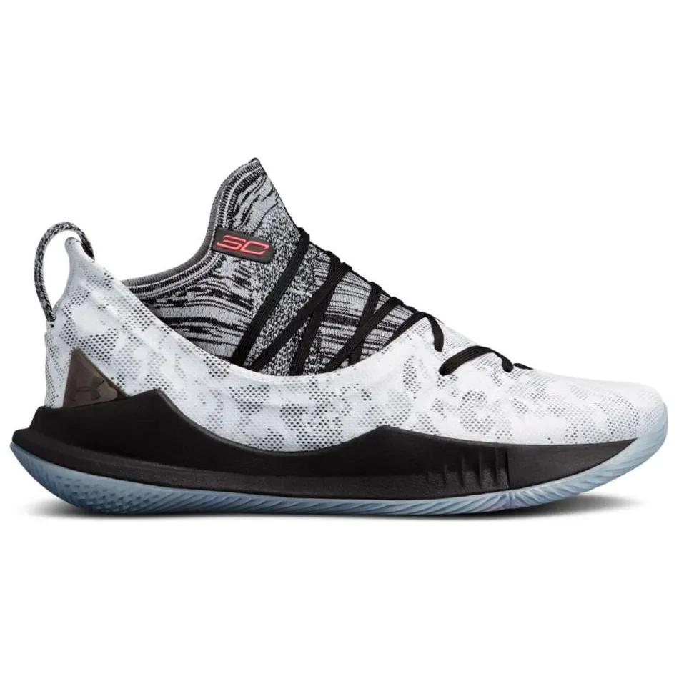 Under Armour Curry 5 'International Smoke' (Unisex) White / Black Basketball Shoes 3020657 108