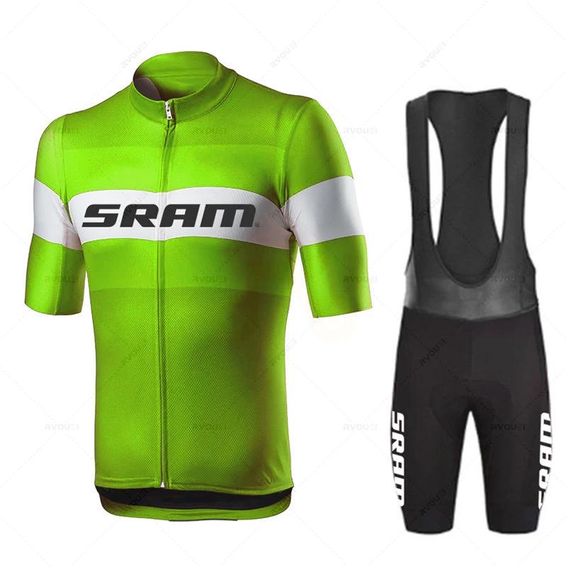 Sram Pro Cycling Clothing for Men, Road Bike Wear, Racing Clothes, Quick Dry, Bicycle Jersey Set, New
