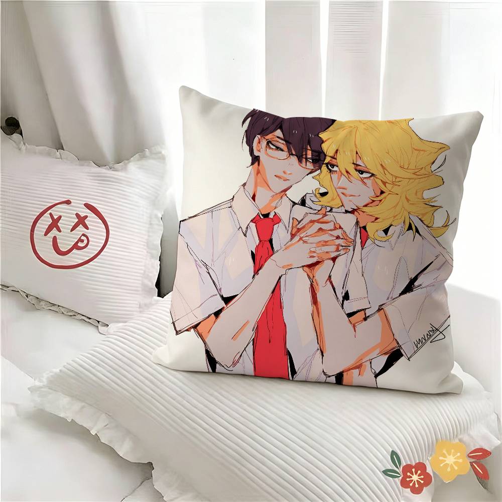 Pc Anime Doukyuusei Rihito Sajo Hikaru Kusakabe Pillow Case Fashion Square Pillowcase Bedroom Sofa Room Ins Decoration Leisure