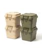 GORDON MILLER Car 30L Stacking Trunk Cargo Storage Box Organizer Coyote Beige with Lid Outdoor Sitting Large Capacity 1628752