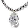 Floating Silver Dragon Crystal Natural Stone Crystal Power 553 [Seki-Kira] Pendant, Necklace, 50cm, Men's, Stone,