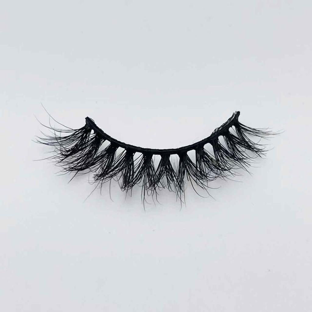 New Product 12mm Natural Mink Hair False Eyelashes European And American Eyelashes Hard Stem Short Eyelashes False Eyelashes