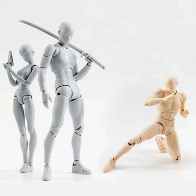 High Quality Creative Figurines Movable BODY KUN/CHAN Pose Play Grey Color Ver. Black Orange PVC Action Figure Collectible Model