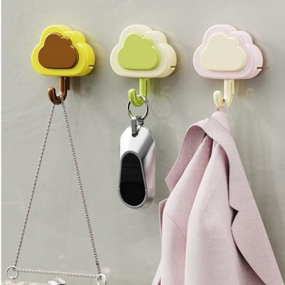 Lot de 3 crochets muraux fixes en forme de nuage, mignons, décoration de la maison, porte-serviettes sans trace, porte-clés auto-adhésif en ABS pour la cuisine