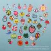 Adorable Mini Fruit & Veggie Embroidery Patch Stickers - Small Cartoon Sunflower Design for DIY Clothing