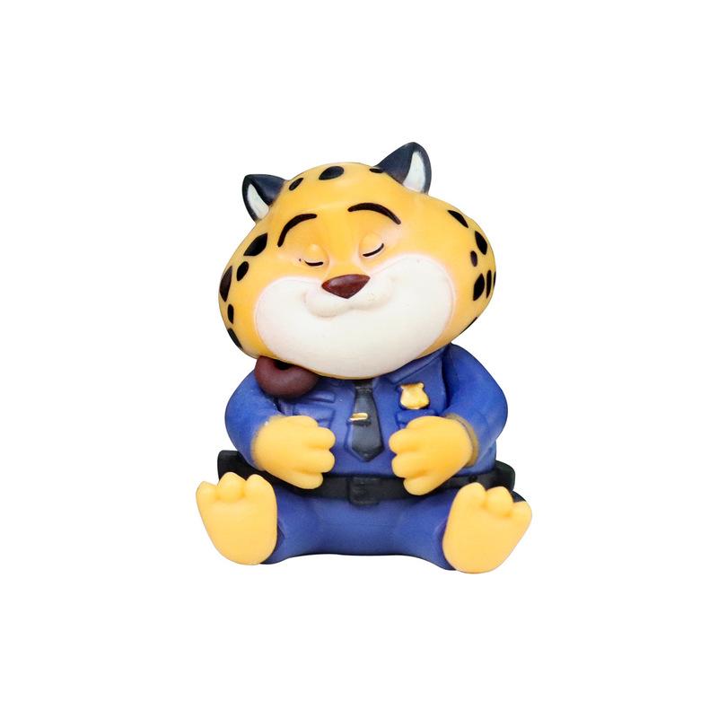 Disney 6 Pcs Zootopia Judy Nick Flash Finnick Chief Bogo Action Figure Doll Toys Zootropolis Figure Doll for Kids