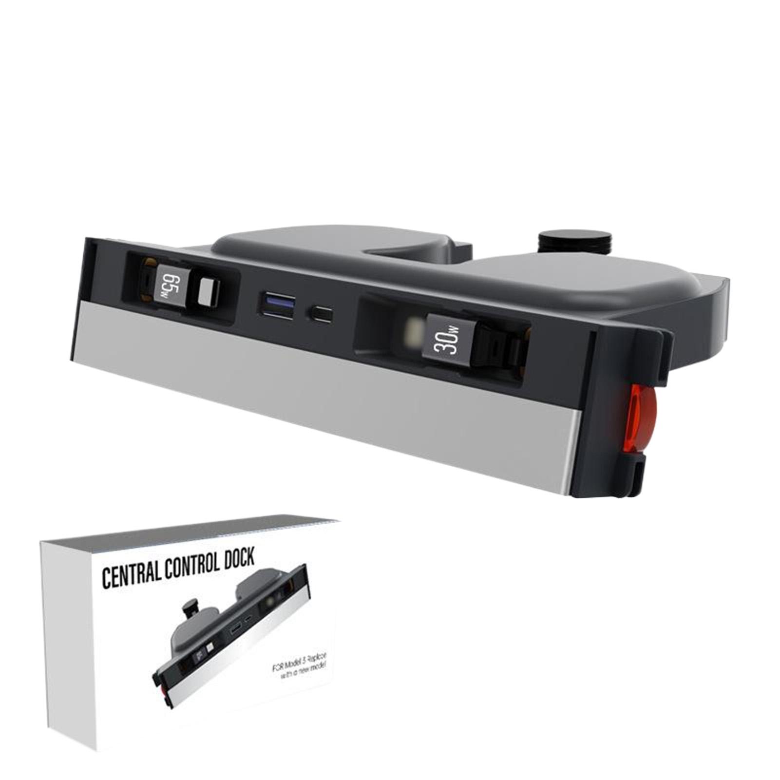

Docking Station Telescopic Rope for Tesla New Model 3 Model Y USB Hub Central Control Charging Hub Supports Laptop Central чорний