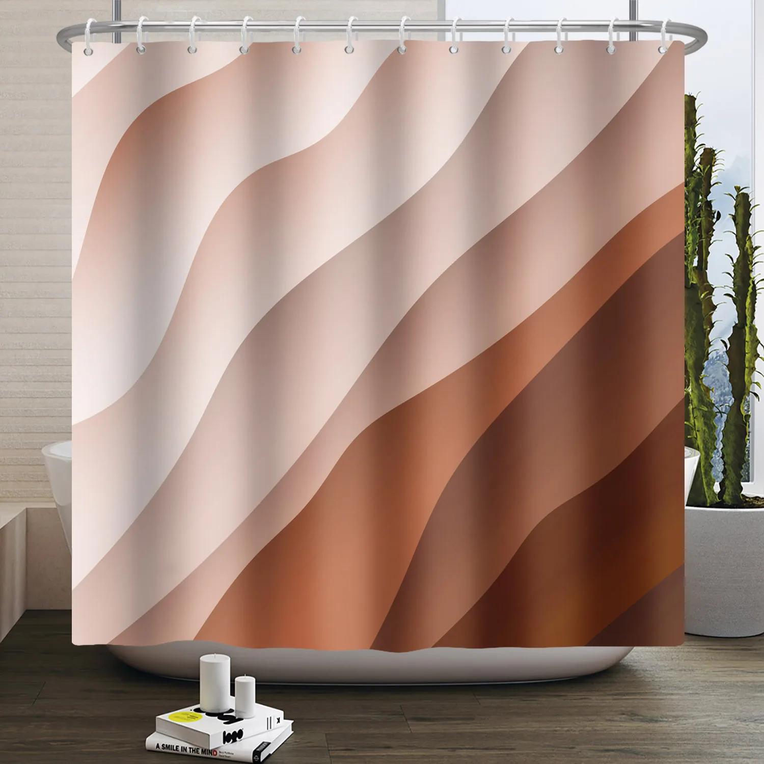

Shower Curtain Solid Color Gradual Change Bathroom Modern Minimalist Style Shower Curtain Home Decoration Waterproof Tape Hooks W60H190(CM)-1 Pcs