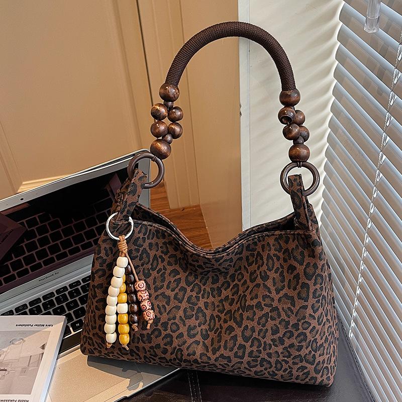 Exquisite Retro Leopard Print Bag, Stylish Large-capacity Tote Bag, Fashionable and Casual Single-shoulder Bag