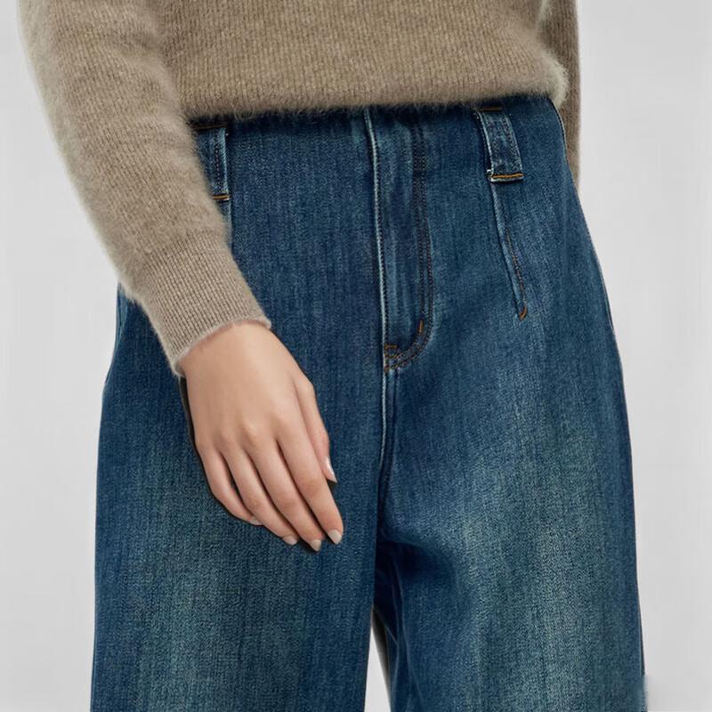 GOELIA Women's Plush-lined Loose Fit Winter Jeans