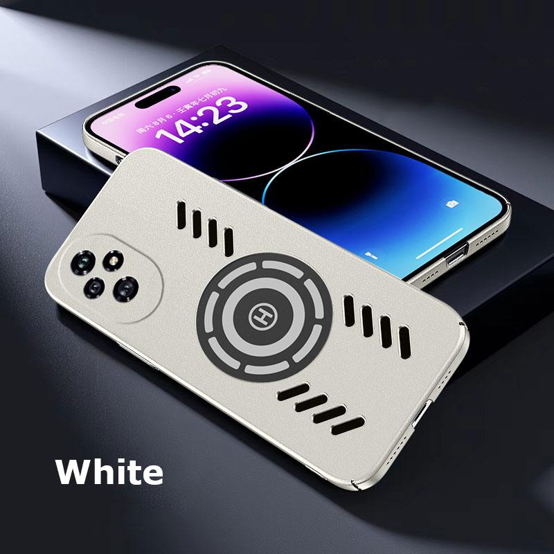 

Для Honor 200 100 Pro Rock Sand Ice Магнитный теплоотводящий матовый чехол для ПК с защитой от отпечатков пальцев Воздухопроницаемый охлаждающий противоскользящий чехол Shell For Honor 200 Pro белый