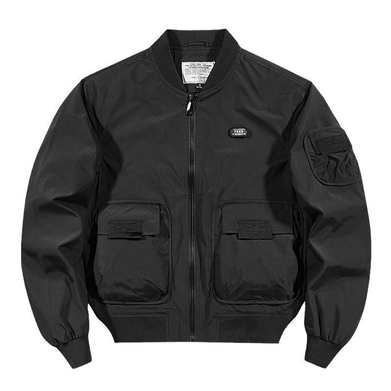 Outdoor Work Jacket Men's Autumn and Winter Large Size Multi-pocket Baseball Uniform Pilot Casual Men's Jacket Top