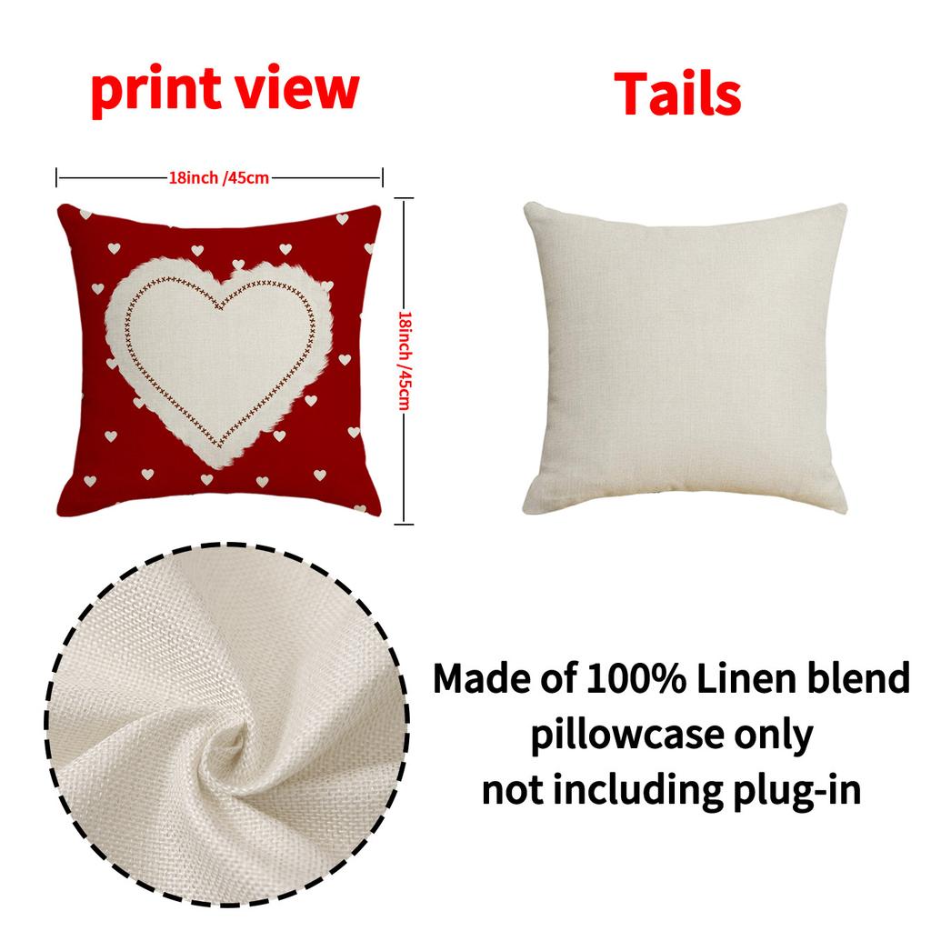 New Valentine's Day Pillow Cover Love Decoration Home Sofa Cushion Letter Print Bedside Cushion