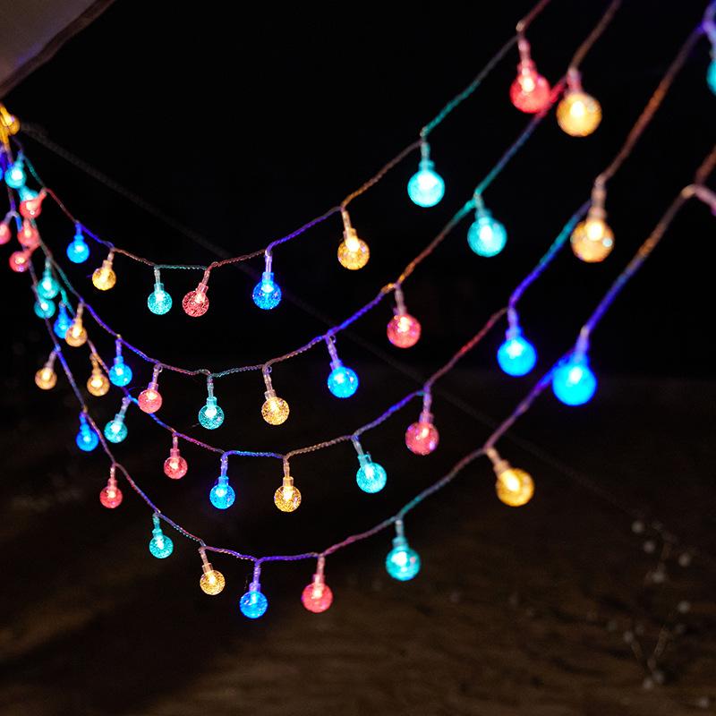 LED Mini Colorful String Lights Camping Atmosphere Lights Christmas Outdoor Garden Festival Decorative Lights Battery-Powered
