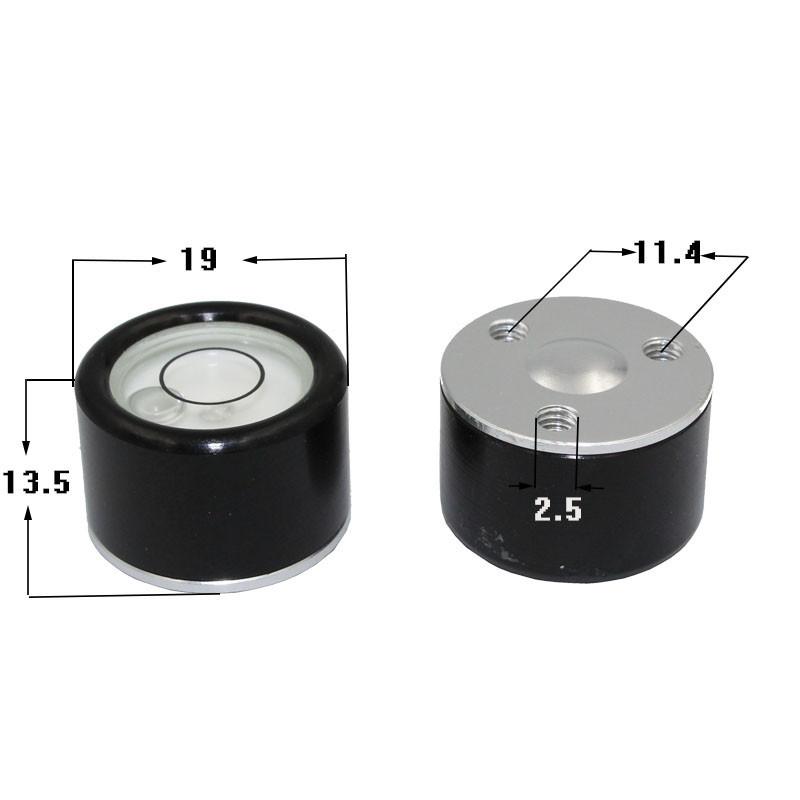 Size 19*13.5mm Bubble Level Circular Precision Inclinometer Bubble Level Vial Accessories for Measuring Instrument