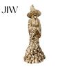 Mysterious Gothic Interior Decor Skeleton Witch Resin Figurine, LED Light Up Statue, Spooky Bohemian Style Home Accents Dark Fantasy Ornament
