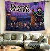 Gobelin Ścienny Demon Slayer Estetyczna Dekoracja Ścienna Koc z Drukowanej Tkaniny Dekoracyjne Gobeliny Do Sypialni Salonu Wystrój Domu