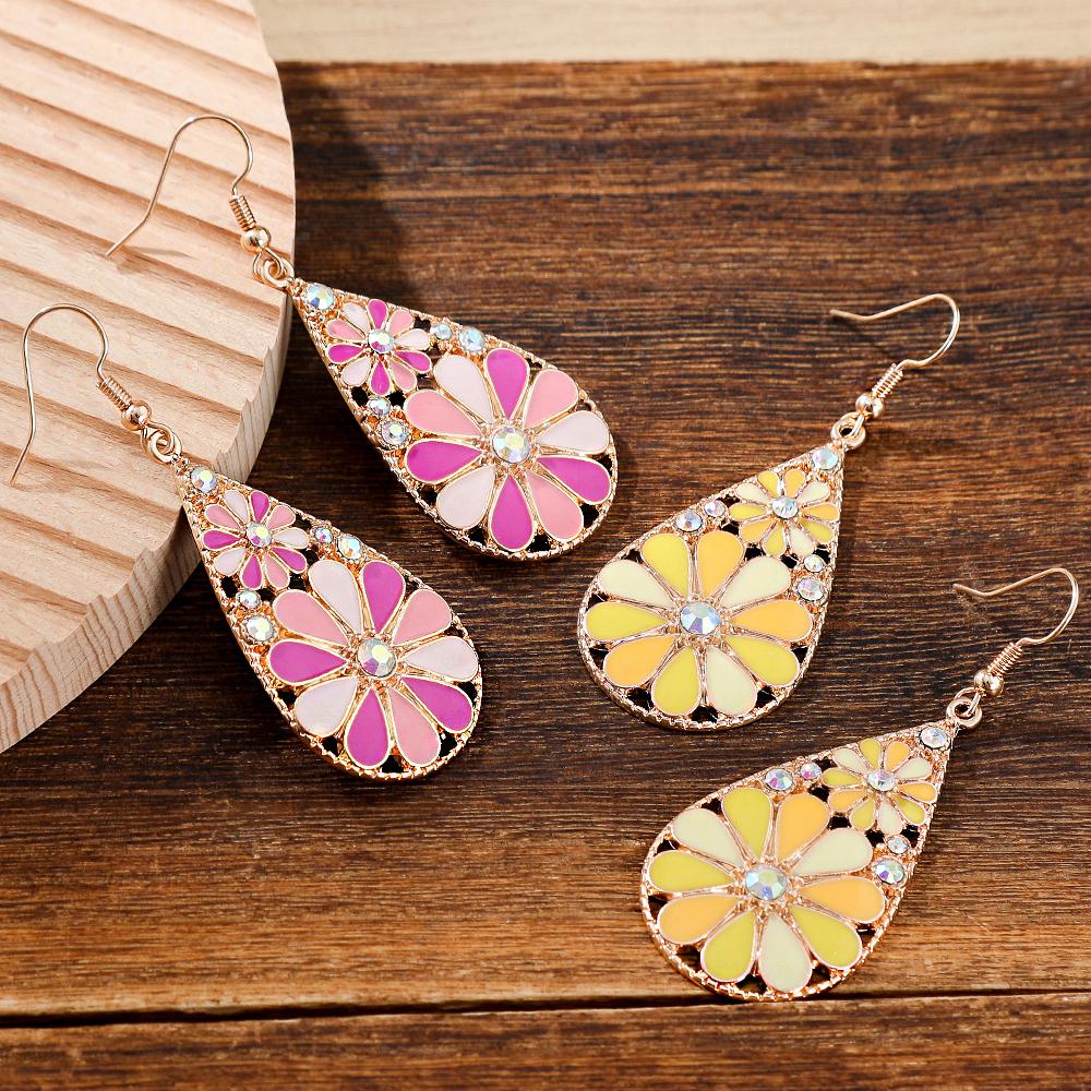 Boho Dangle Earrings for Women Geometric Multicolor Oil Drop Perfect to Match Various Outfits for Work Daily Wear Gift Versatile