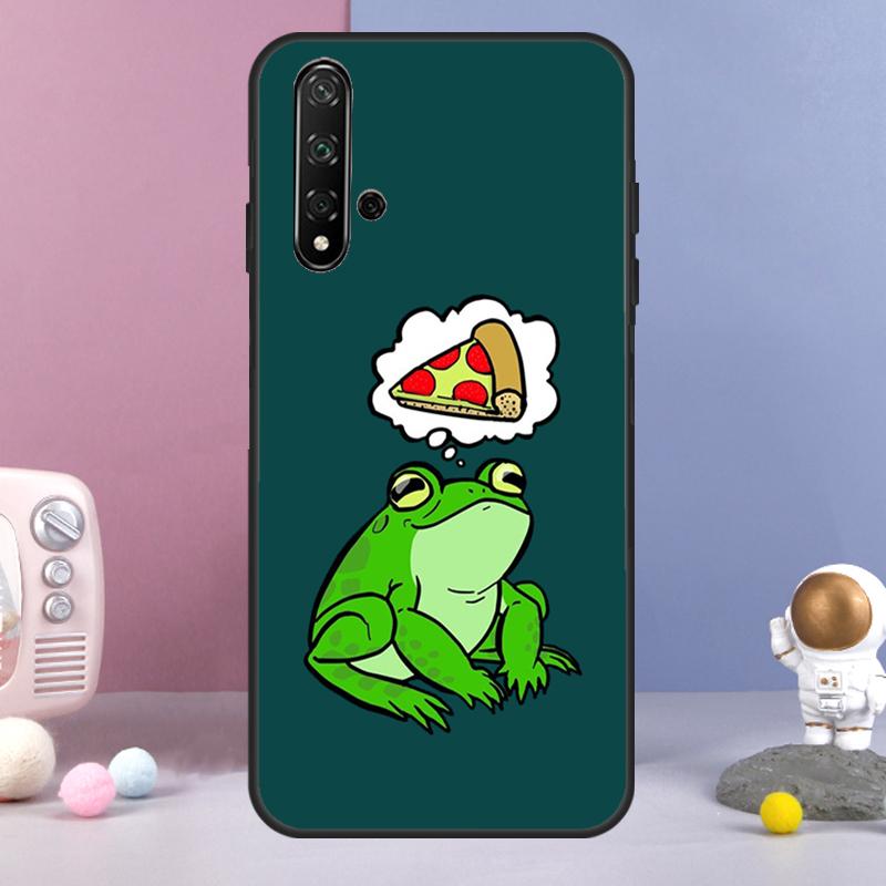 Cute Frog Cartoon For Huawei Nova 11 Pro 9 10 SE Y60 Y70 Y90 Y61 Y91 Y73 Y72 12i 11i 8i P20 P40 P30 Lite Case