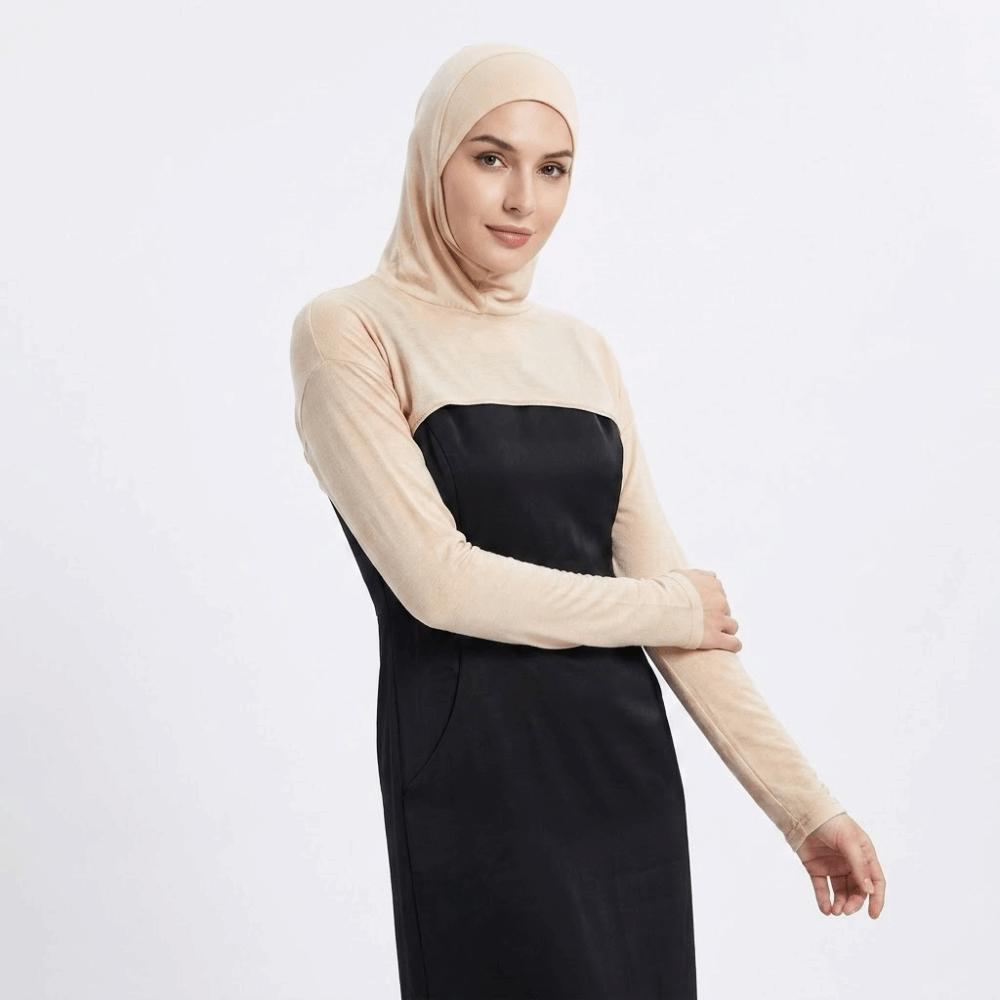 Polyester Hooded Capelet Long Arm Hijab Versatile Multi-Functional Cape Daily Wear