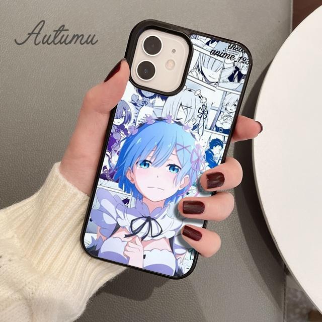 Anime Re Zero Rem Phone Case for iPhone 11 12 13 14 Pro Max Mini X XR XS SE 2020 6S 7 8 Plus Samsung Galaxy S21 S22 Cover Shell