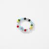MODIAN Massivt 925 Sterling Silver Färgglada Kristallpärlor Justerbar Ring Emalj Blomma Mode Ringar För Kvinnor Fina Smycken Gåva