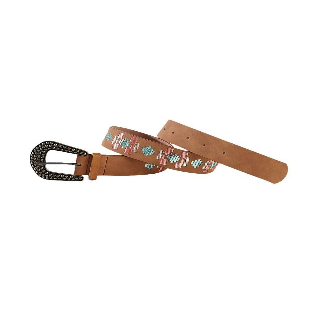 Stylish Ethnic Belt With Embroidered Line Decoration In Retro European Style