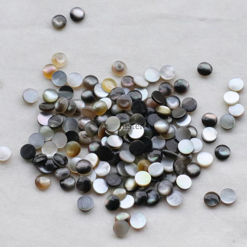 6mm Round Abalone Shell Mother-of-Pearl Inlay for DIY Jewelry.