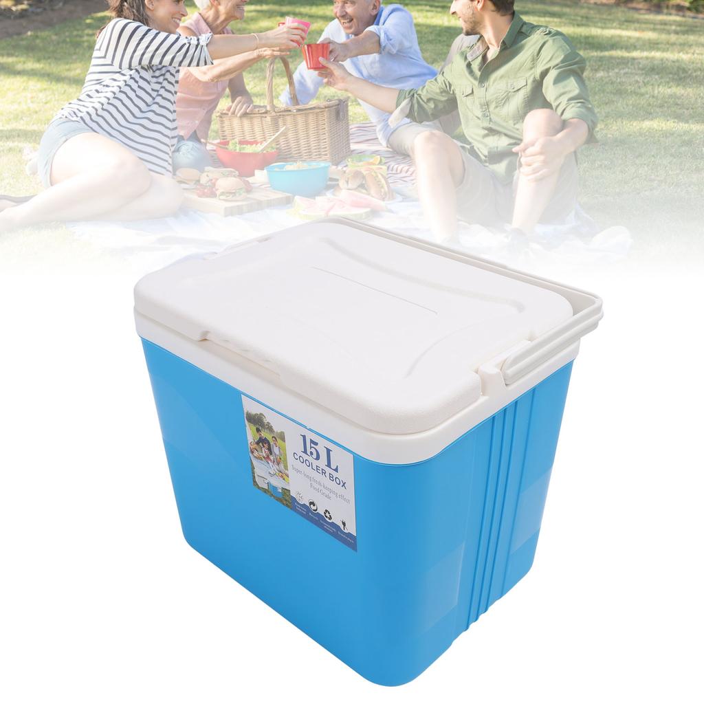 15L Insulated Portable Cooler Professional Lasting Cooling Insulation Hard Cooler Box for Outdoor Picnic Fishing Commercial Stall