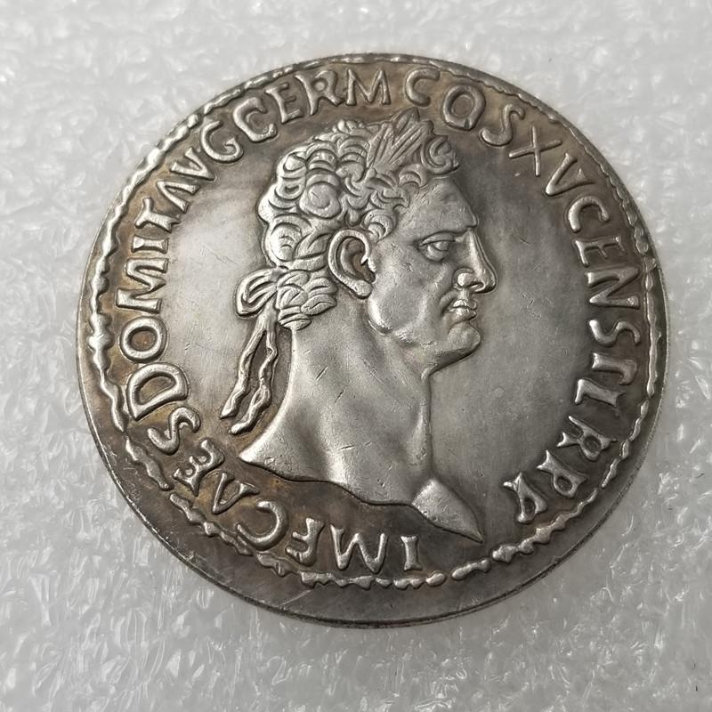 Antique Roman Coin Copper-Plated Silver Round Silver Dollar #3430 Copper