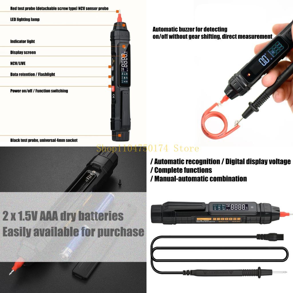 

4000 Counts Digital Multimeter with LED Light Pen Type Multimeter Color Display top sale China Mainland