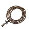 Green Sandalwood 4mm Multi-Turn Buddhist Beads Bracelet for Men & Women, Purple Light Rosary Jewelry