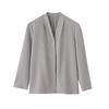 Spring and Autumn New Light Neck French Long Sleeve Shirt Female Professional Diligent Interview Grey White Top Female