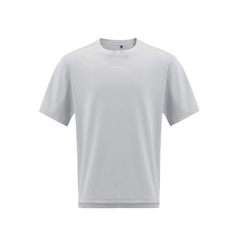 

Under Armour Urban Camping Series Sports Leisure Solid Color Round Neck Short Sleeve T-Shirt Unisex T-Shirts Light-Gray 15215108-0104 M