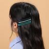 Square Clip + Colored Hairpin 2-piece Set (Blue)