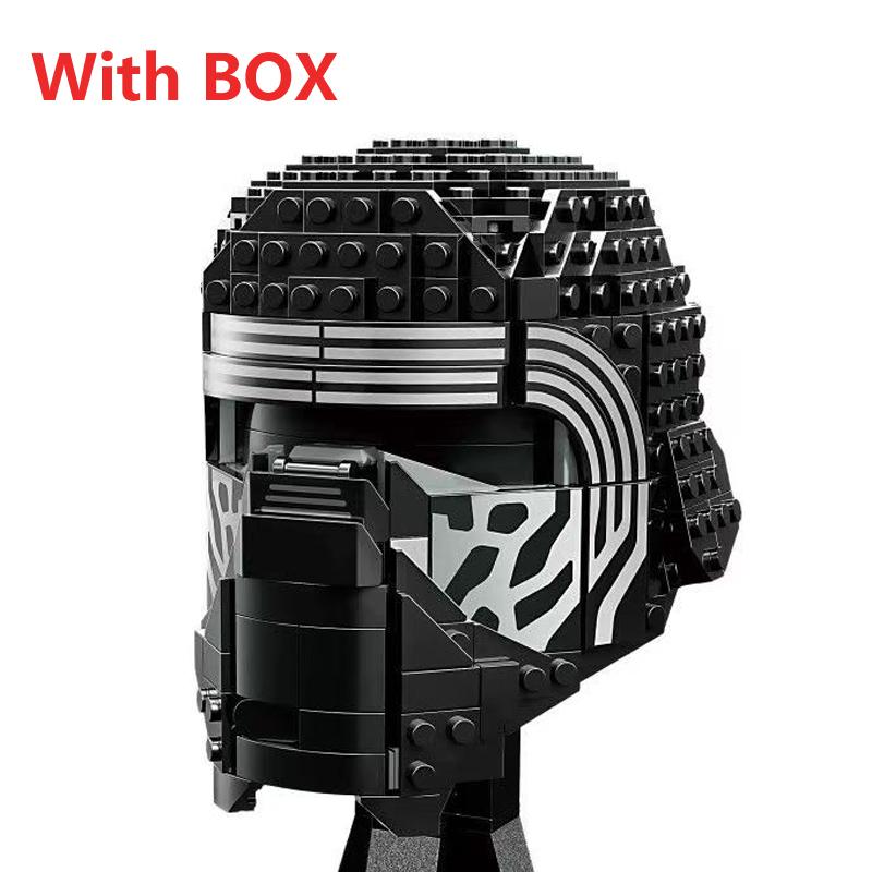 Non-Toxic Space Battle Fighter Pilot Helmet Building Blocks Desk Decoration Bobas Leias Jangos Kylos Fetts Rens Bricks Gift Party Favors