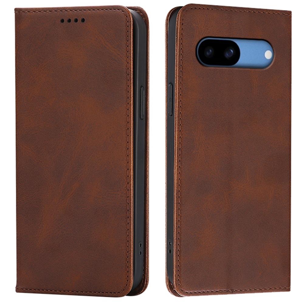 For Google Pixel 8 Case Wallet Calf Texture Leather Phone Cover with Hidden Magnetic Closure