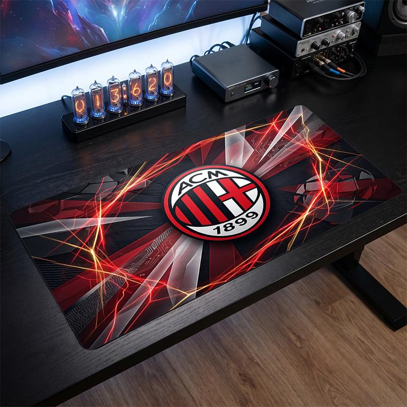 Tappetino per Mouse Grande Stampato AC Milan, Tappetino Morbido in Gomma Antiscivolo per Scrivania da Gioco per Ufficio Laptop Computer Decorazione
