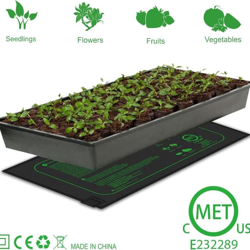 2 Pack 21W Seedling Heat Mat for Seed Starting,10" x 20.75" Waterproof Heating Pad for Indoor Plants Germination