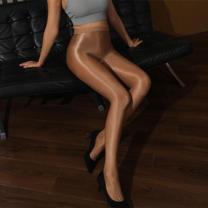 70D Damen Formgebende Strumpfhose Glänzende Strumpfhose Sexy Form Tanz Sänger Reflektierend Fitness Kompression Nachtclub Strümpfe