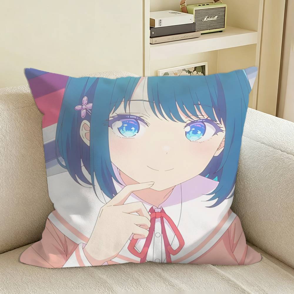 Minamo Shio Osalove Anime Art Square Sofa Pillow Cover Solid Color Living Room Home Decor Cushion Case