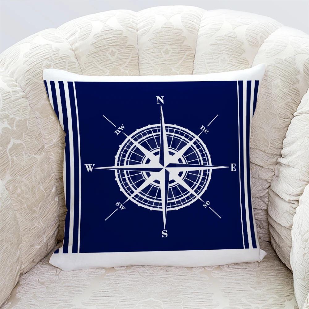 Blue Decorative Pillowcase Living Room Office Decoration Home Pillowcase