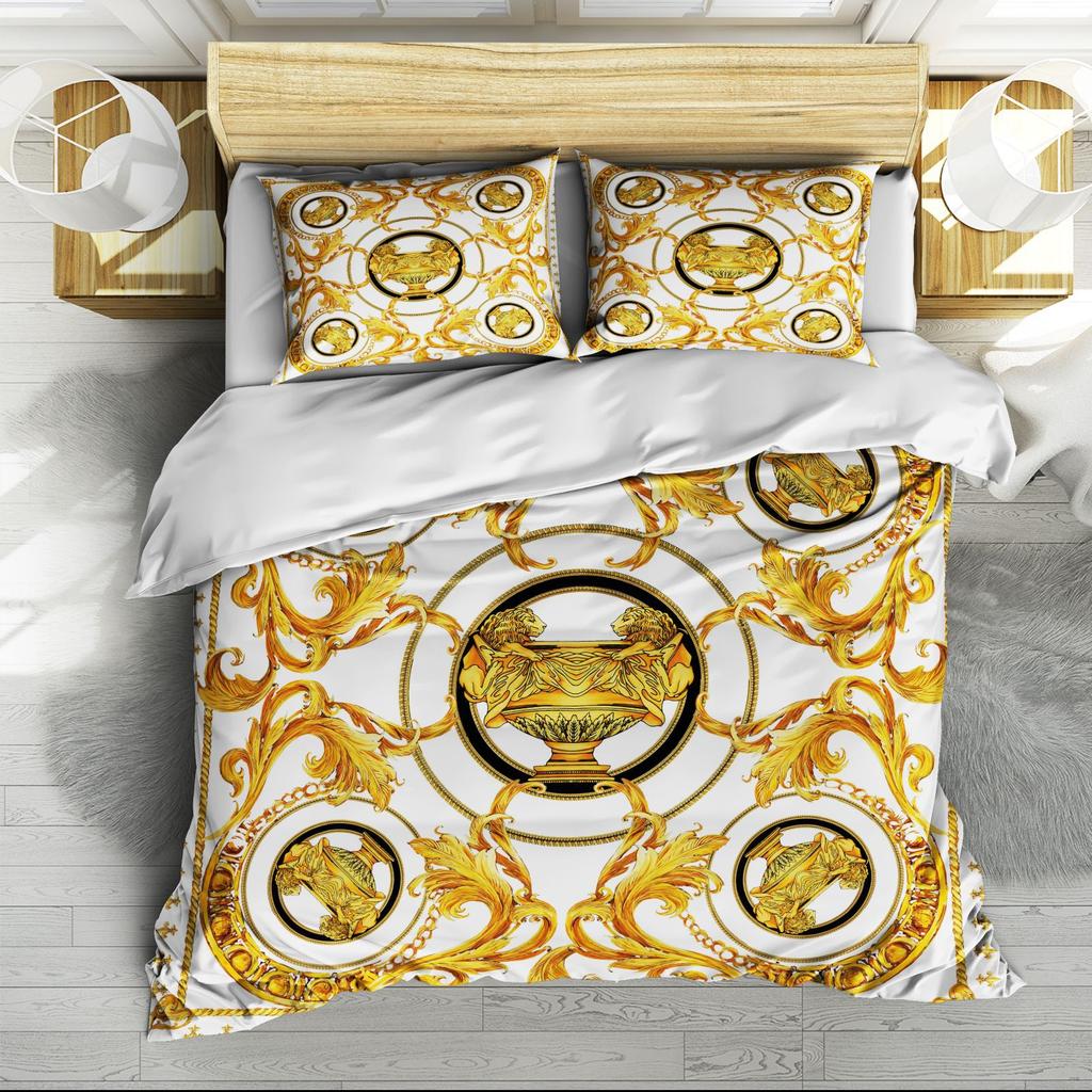 3D Digital Printing Three-Piece Quilt Cover Bed Sheet Kit